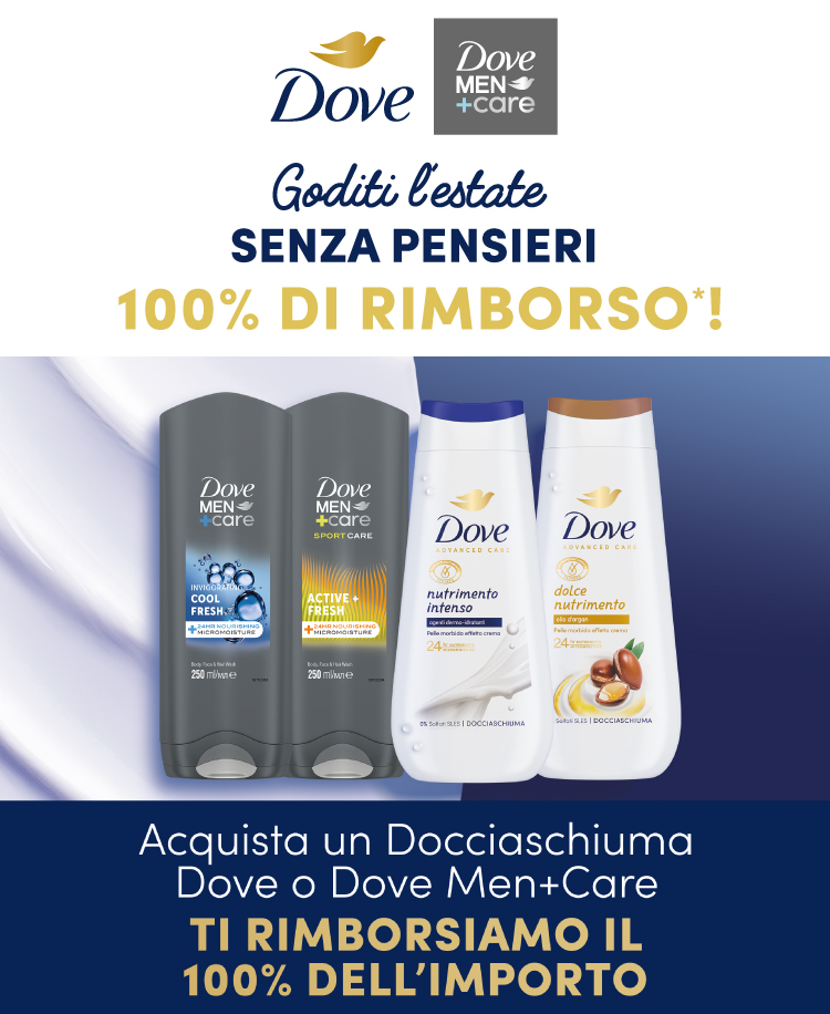 Cashback Docce Dove - Goditi l'estate senza pensieri